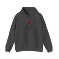 Rose & Wings Hoodie — Gothic Red Rose Skull Graphic Sweatshirt