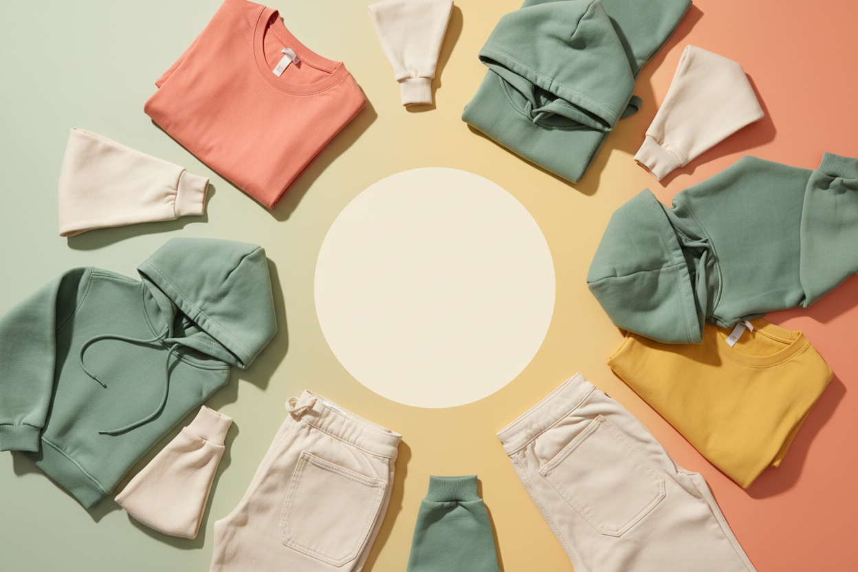 Vibrant clothing hero background